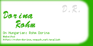 dorina rohm business card